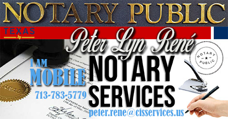 Peter Lyn Rene, Texas Notary Public